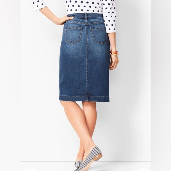 Talbots Blue Denim Skirt - Picture 2 of 7